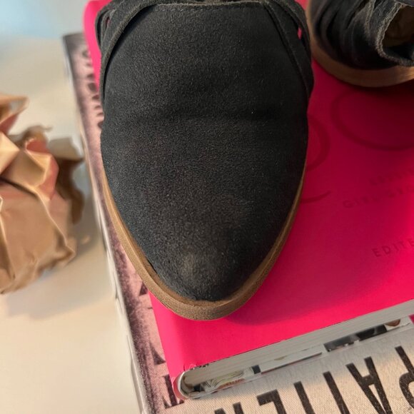 Rebel blue suede mules with woven details size 9 - Picture 4 of 7